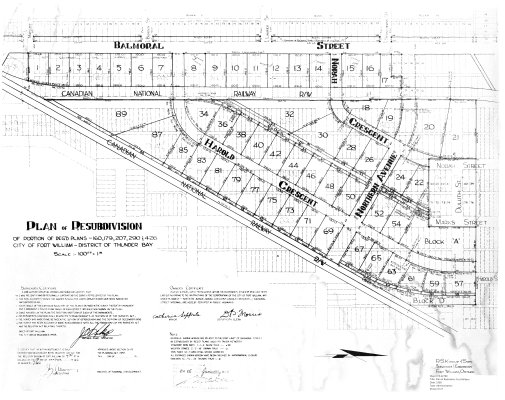 Plan of Resubdivision : City of Fort William