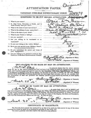 William Opie Attestation Paper