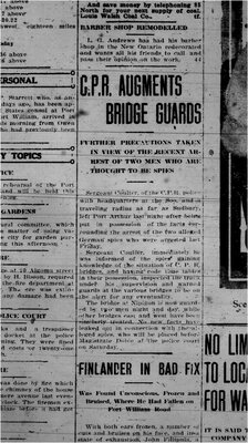 C.P.R. Augments Bridge Guards