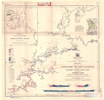 Part of the English River System Down From Lac Seul Southwest to Ball Lake