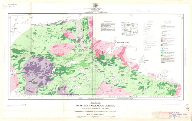 South Onaman Area : District of Thunder Bay, Ontario