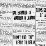 Kaltschmidt Is Wanted In Canada