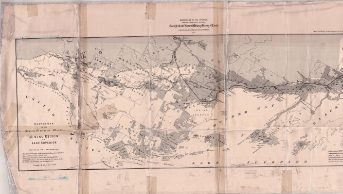 Sketch map of the Thunder Bay mining region of Lake Superior