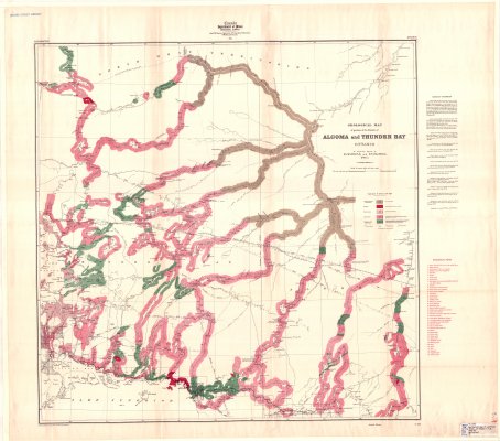 Geological map of portions of the Districts of Algoma and Thunder Bay