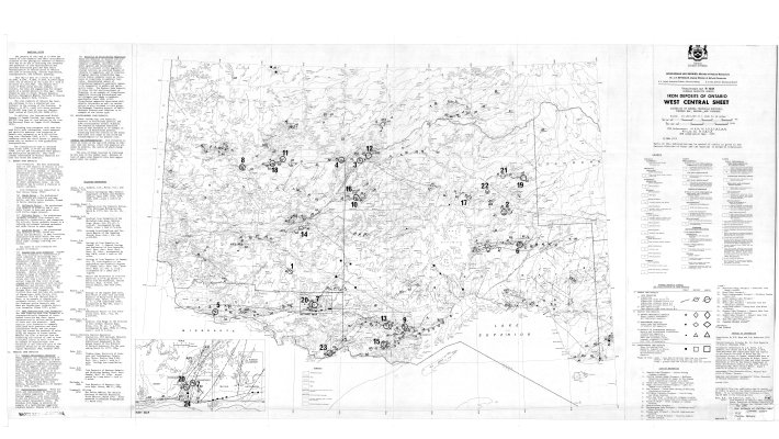 Iron Deposits of Ontario : West Central Sheet