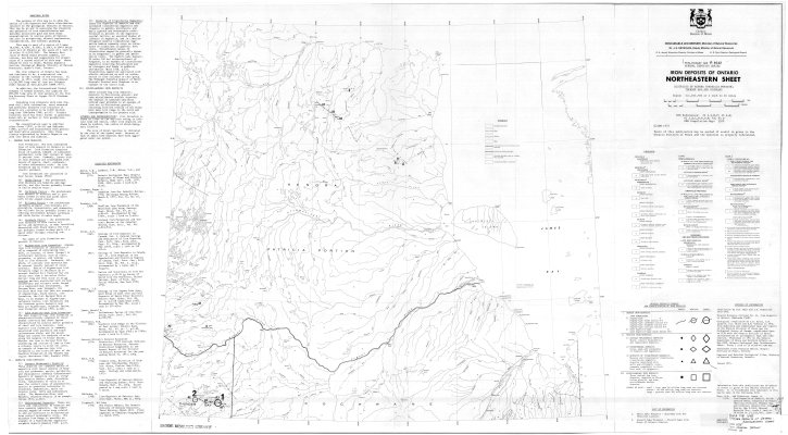 Iron Deposits of Ontario Northeastern Sheet