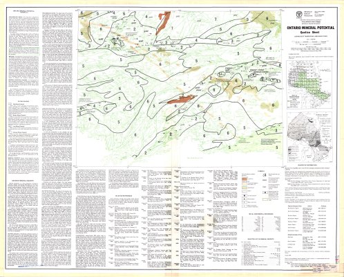 Ontario Mineral Potential : Quetico Sheet