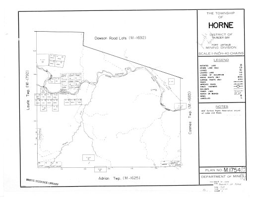 The Township of Horne : District of Thunder Bay