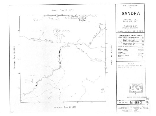 The Township of Sandra : District of Thunder Bay