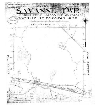 Plan of Savanne Twp. : District of Thunder Bay