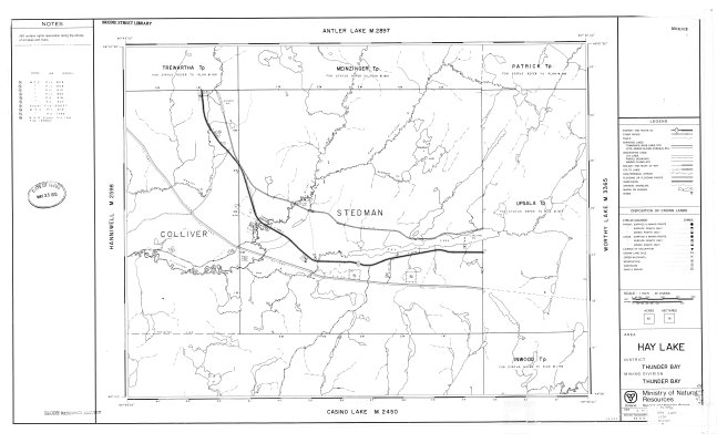 Hay Lake Area : Thunder Bay District