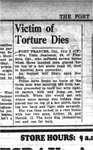 Victim of torture dies