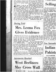 Mrs. Leona Fox gives evidence : during trial