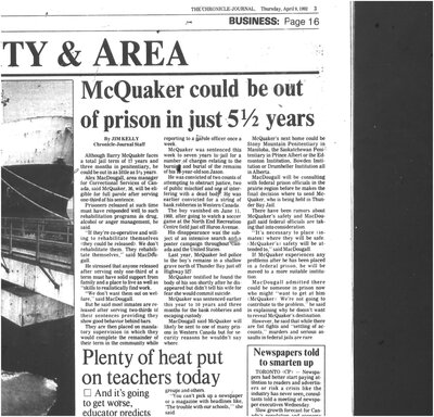 McQuaker could be out of prison in just 5 1/2 years