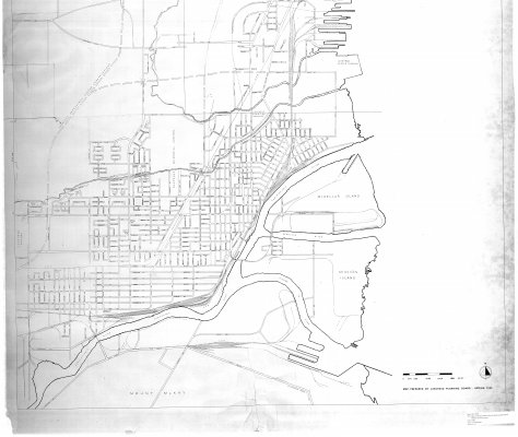 Map and Street Guide of the Canadian Lakehead : Fort William - Port Arthur (bottom half - Fort William)