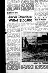 Jurvis daughter willed $150,000 ; $1,000 to cat