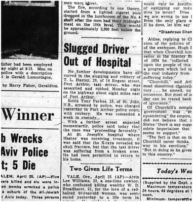 Slugged Driver Out Of Hospital