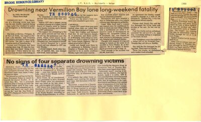 Drowning near Vermilion Bay lone long-weekend