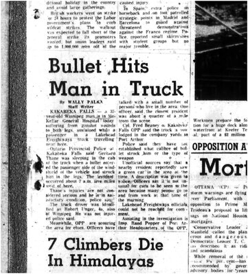 Bullet Hit Man In Truck