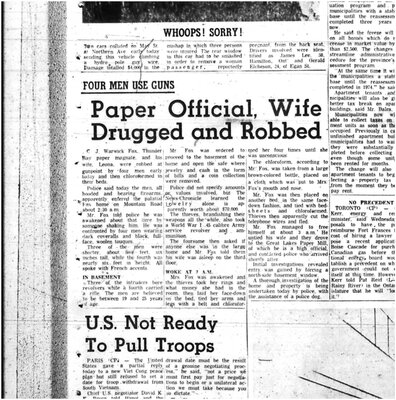 Paper Official, Wife Drugged And Robbed