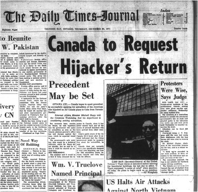 Canada To Request Hijacker's Return