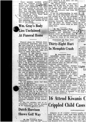 Wm. Gray's Body Lies Unclaimed At Funeral Home