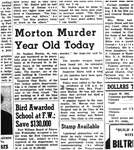 Morton Murder Year Old Today