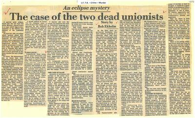 The Case Of The Two Dead Unionists