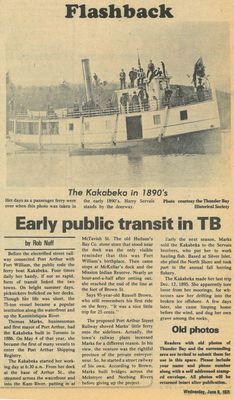 Early public transit in TB