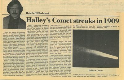 Halley's Comet streaks in 1909