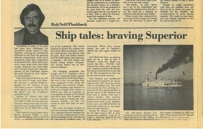 Ship tales: braving Superior