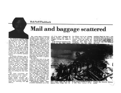 Mail and baggage scattered