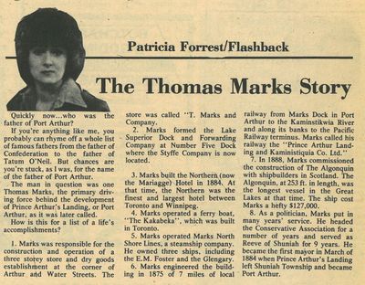 The Thomas Marks Story