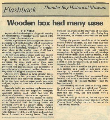 Wooden box had many uses