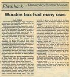 Wooden box had many uses