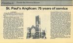 St. Paul's Anglican: 75 years of service