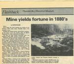 Mine yields fortune in 1880's