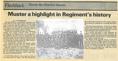 Muster a highlight in Regiment's history