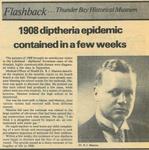 1908 diptheria epidemic contained in a few weeks