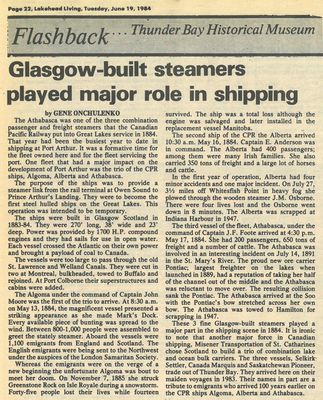 Glasgow-built steamers played major role in shipping