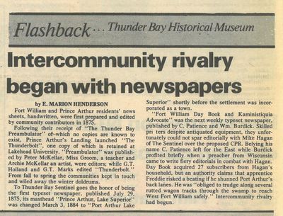 Intercommunity rivalry began with newspapers