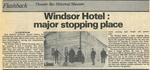 Windsor Hotel: major stopping place