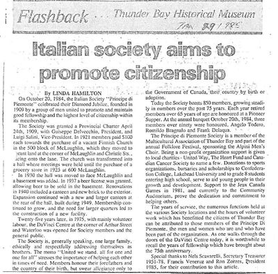 Italian society aims to promote citizenship