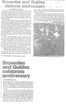 Brownies and Guides celebrate anniversary