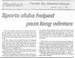 Sports clubs helped pass long winters