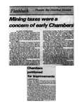 Mining taxes were a concern of early Chambers / Chambers petitioned for improvements