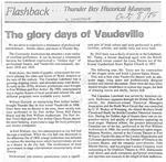 The glory days of Vaudeville