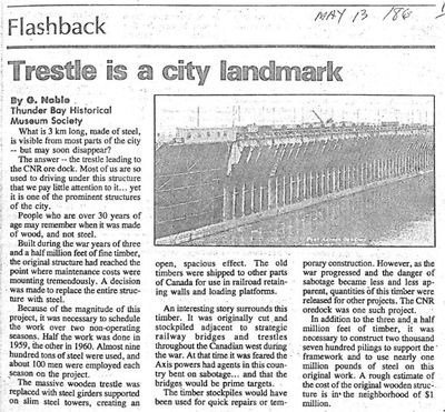 Trestle is a city landmark