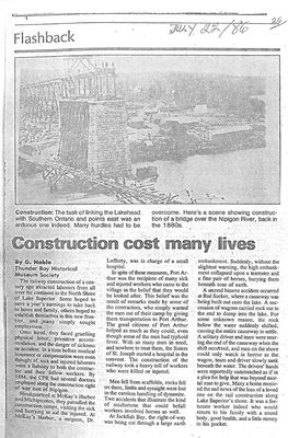 Construction cost many lives