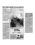 Pure water needed during pandemic / Typhoid fever makes spring water valuable